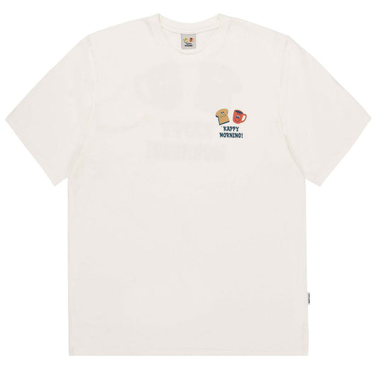 Kappy Kappy Morning Half T-Shirt Toru Fukuda Edition White - The Sporting Lodge
