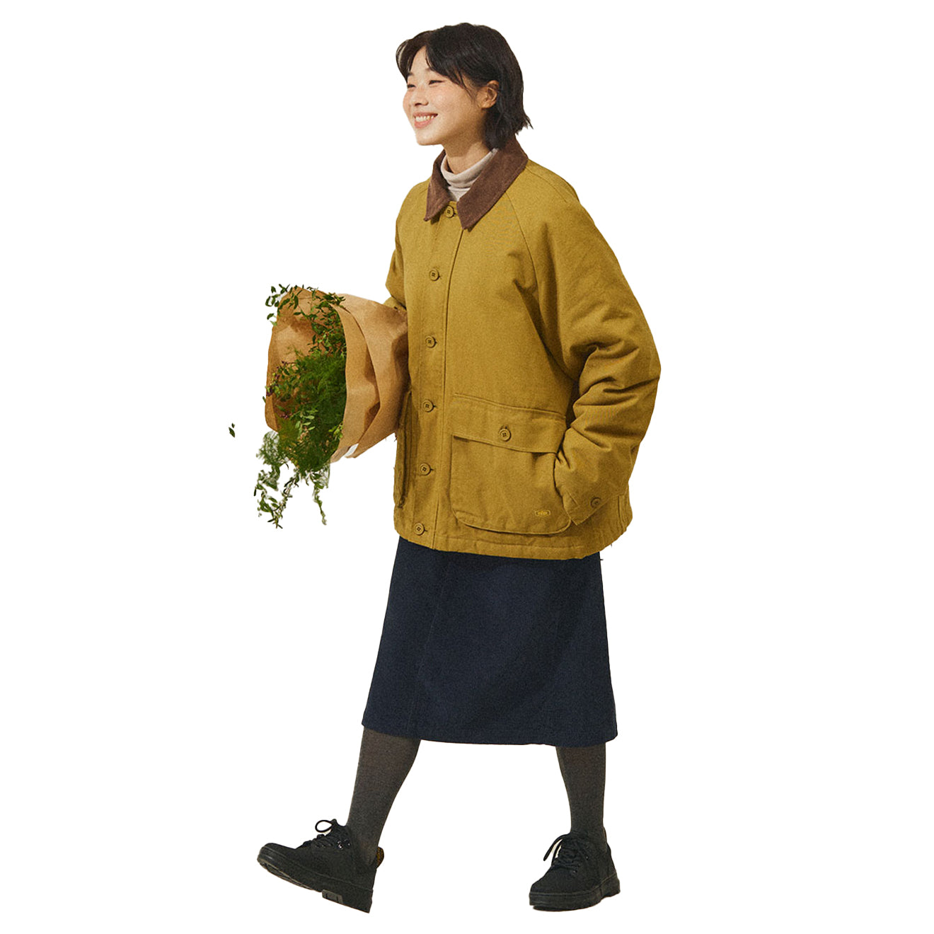 Kappy Womens Corduroy Fatigue Skirt Navy - The Sporting Lodge