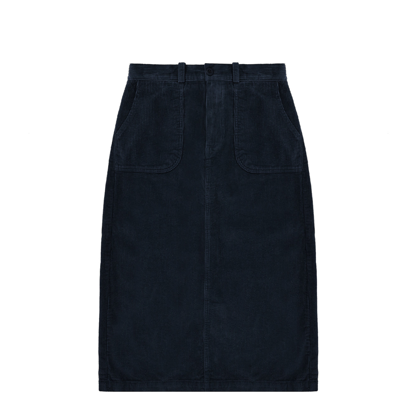 Kappy Womens Corduroy Fatigue Skirt Navy - The Sporting Lodge