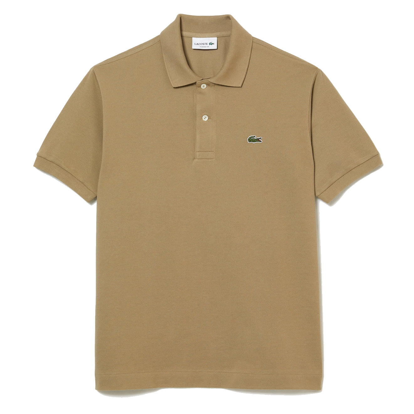 Lacoste Original S/S L.12.12 Petit Pique Cotton Polo Shirt Beige - The Sporting Lodge