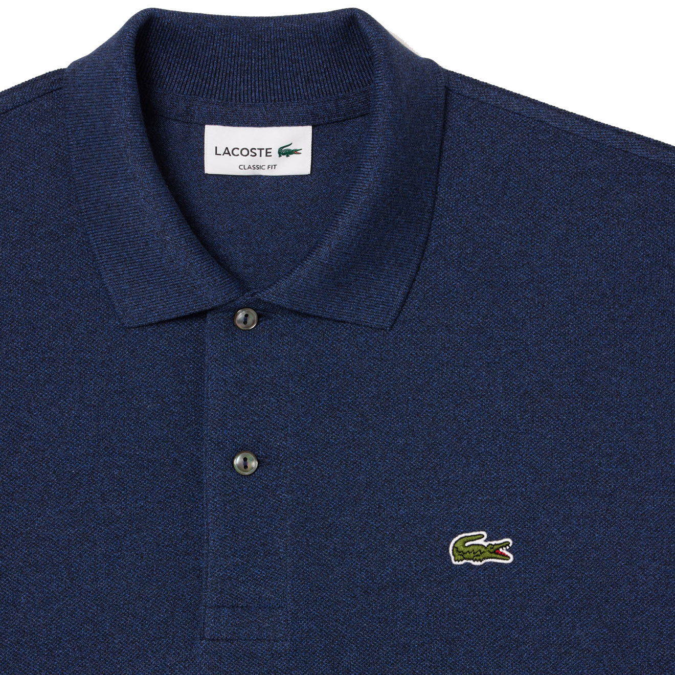 Lacoste Classic Fit L. 12. 12 Marl Polo Shirt Blue Chine - The Sporting Lodge