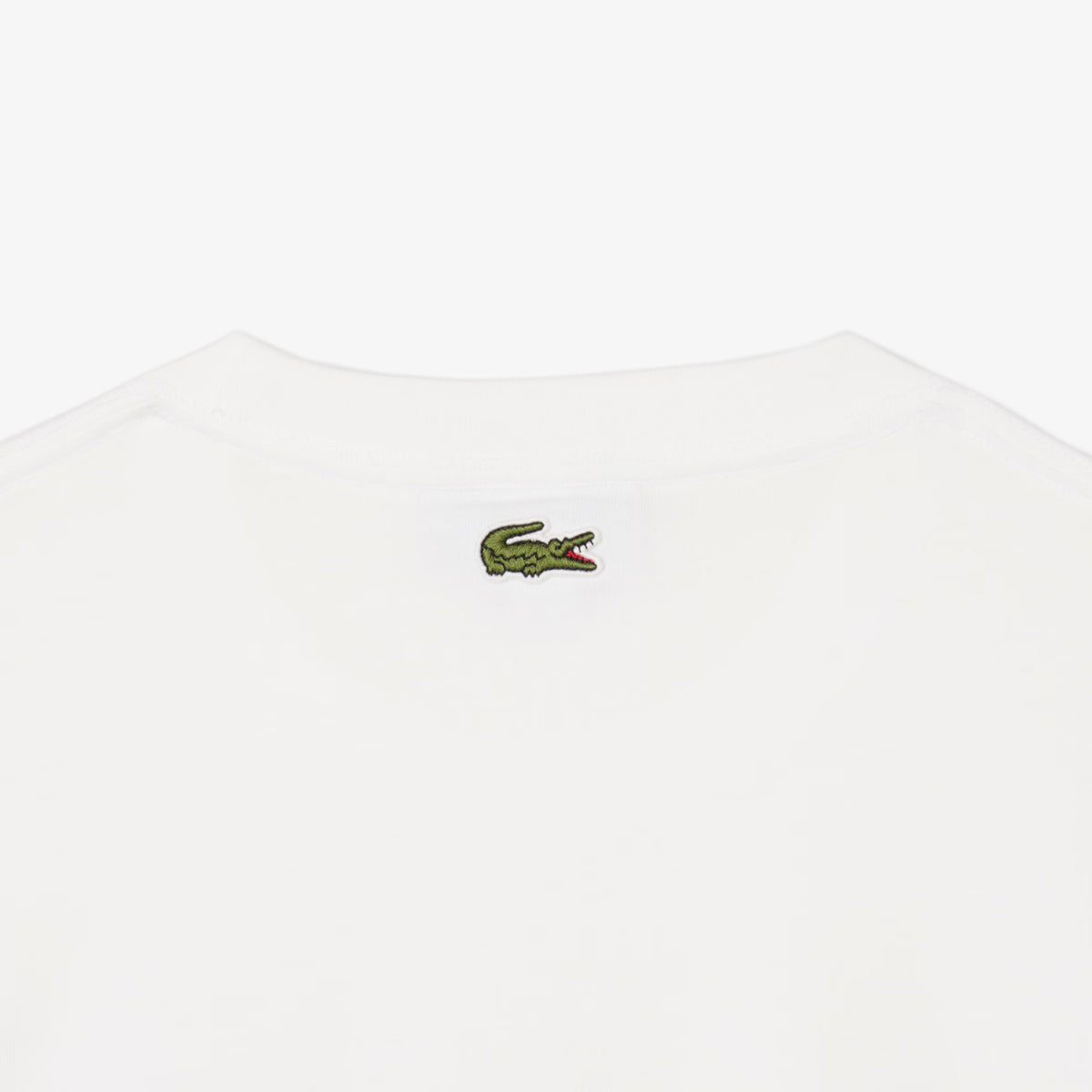 Lacoste Classic Fit Printed Cotton T-Shirt White