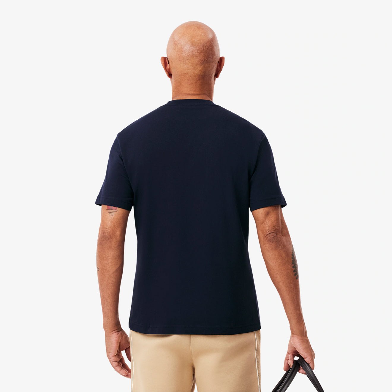Lacoste Cotton T-Shirt with Breast Pocket Midnight Blue - The Sporting Lodge
