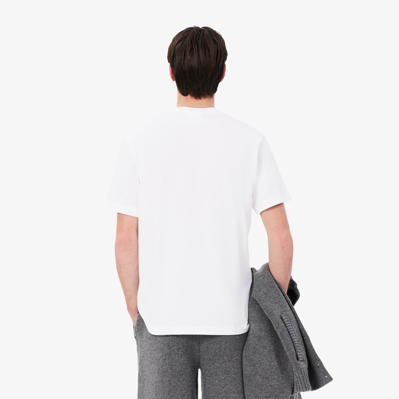 Lacoste Cotton T-Shirt with Breast Pocket White - The Sporting Lodge