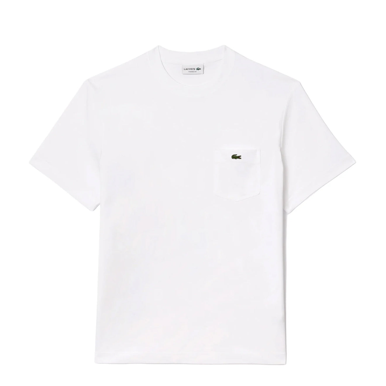 Lacoste Cotton T-Shirt with Breast Pocket White - The Sporting Lodge