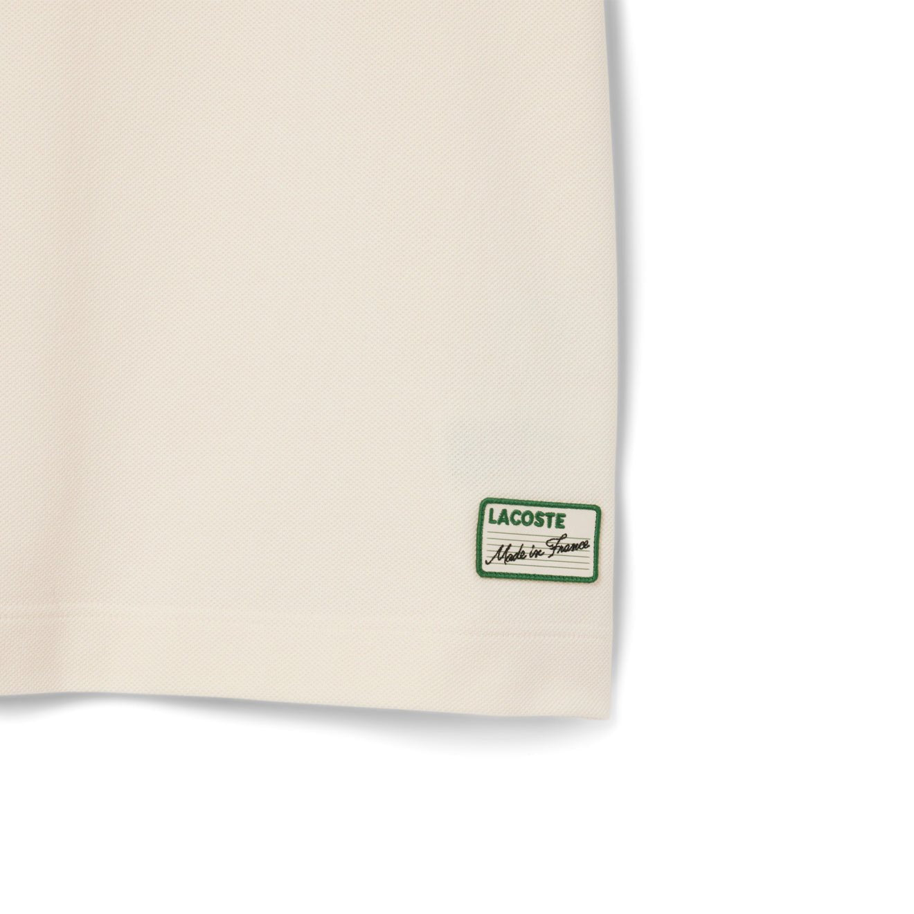Lacoste French Made Classic Fit Stripe Collar Polo Shirt Ecru White - The Sporting Lodge