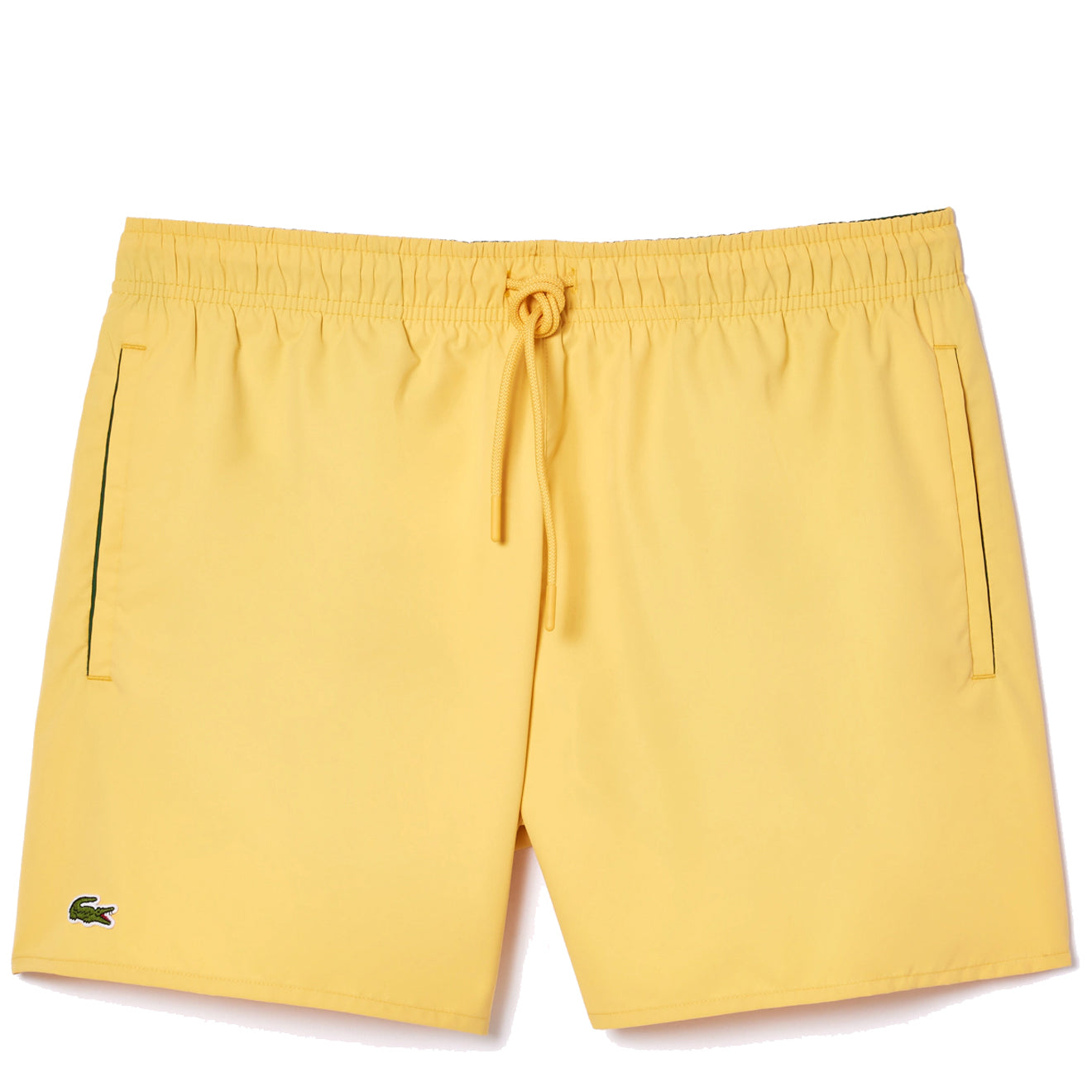 Lacoste Lightweight Swim Shorts Yellow / Green - The Sporting Lodge