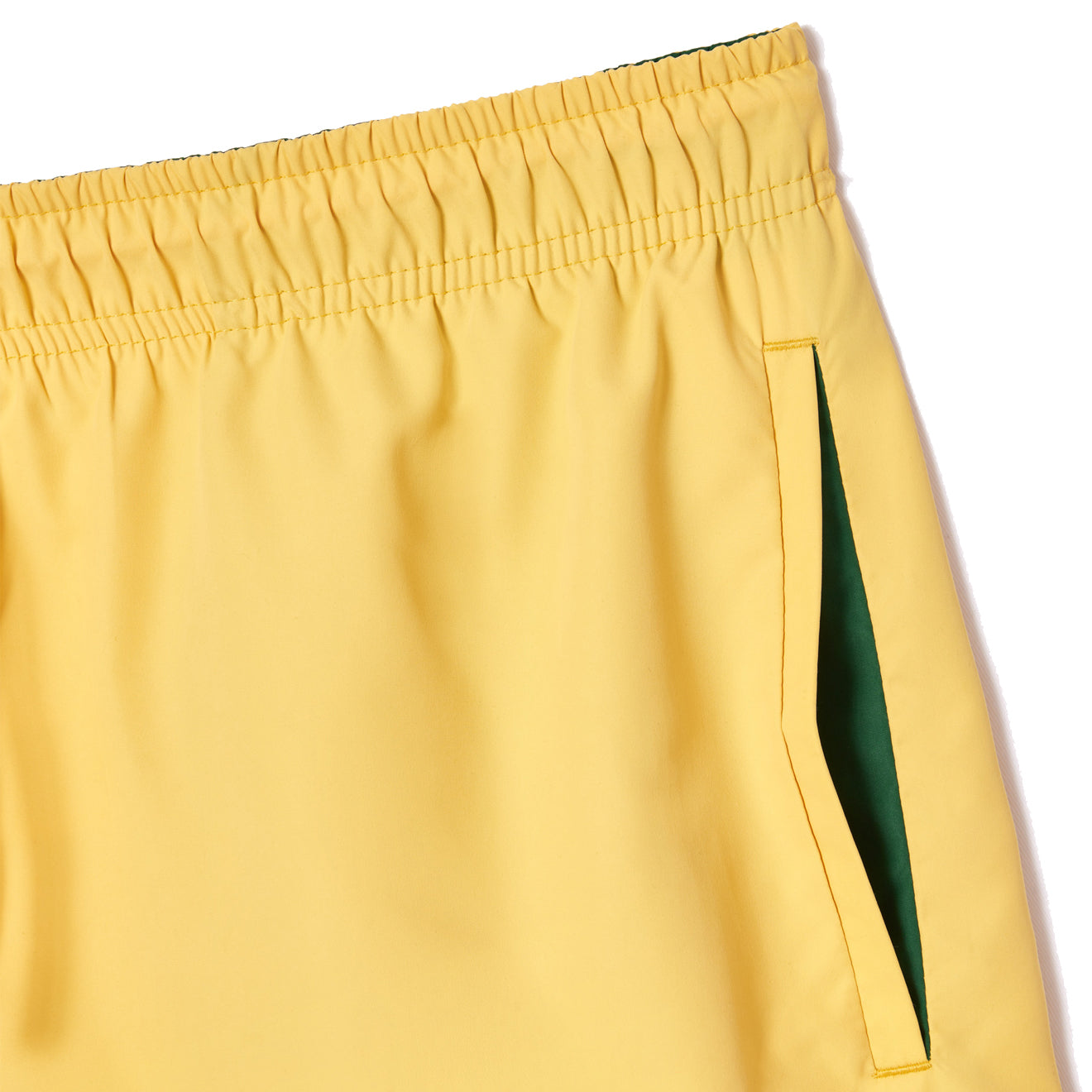 Lacoste Lightweight Swim Shorts Yellow / Green - The Sporting Lodge