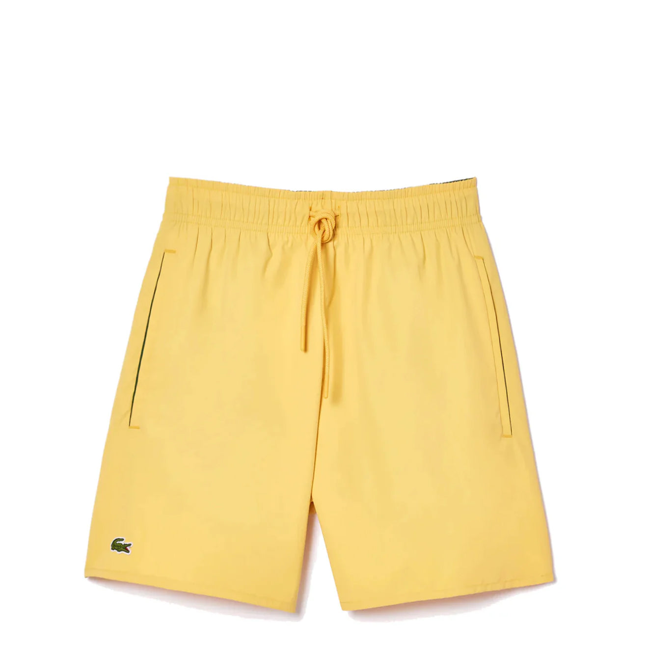 Lacoste Lightweight Swim Shorts Yellow / Green - The Sporting Lodge