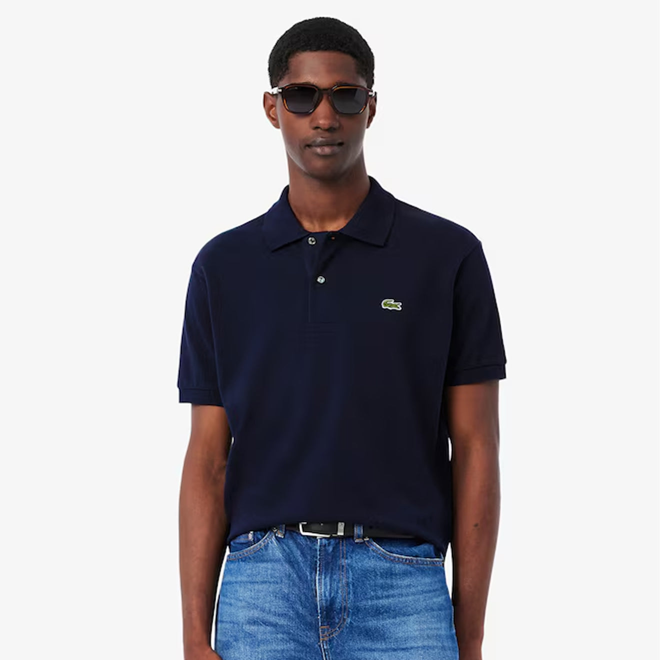 Lacoste Original L.12.12 Petit Pique Cotton Polo Shirt Midnight Blue - The Sporting Lodge