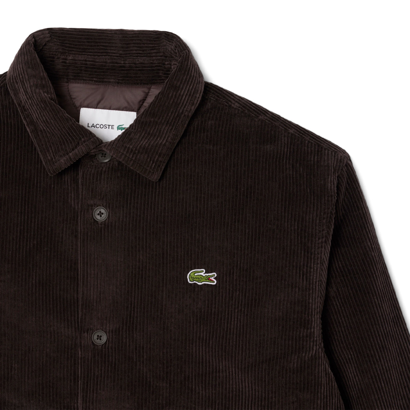 Lacoste Oversized Corduroy Overshirt Brown
