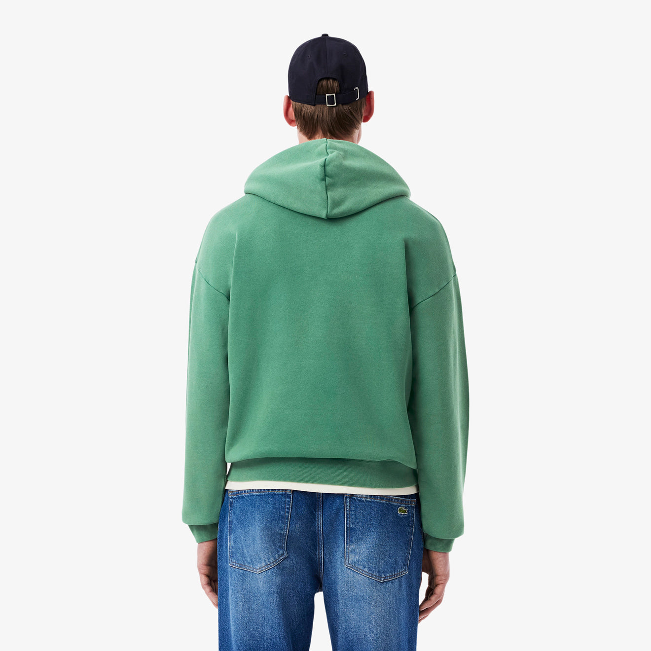 Lacoste Washed Effect Hoodie Pine Green