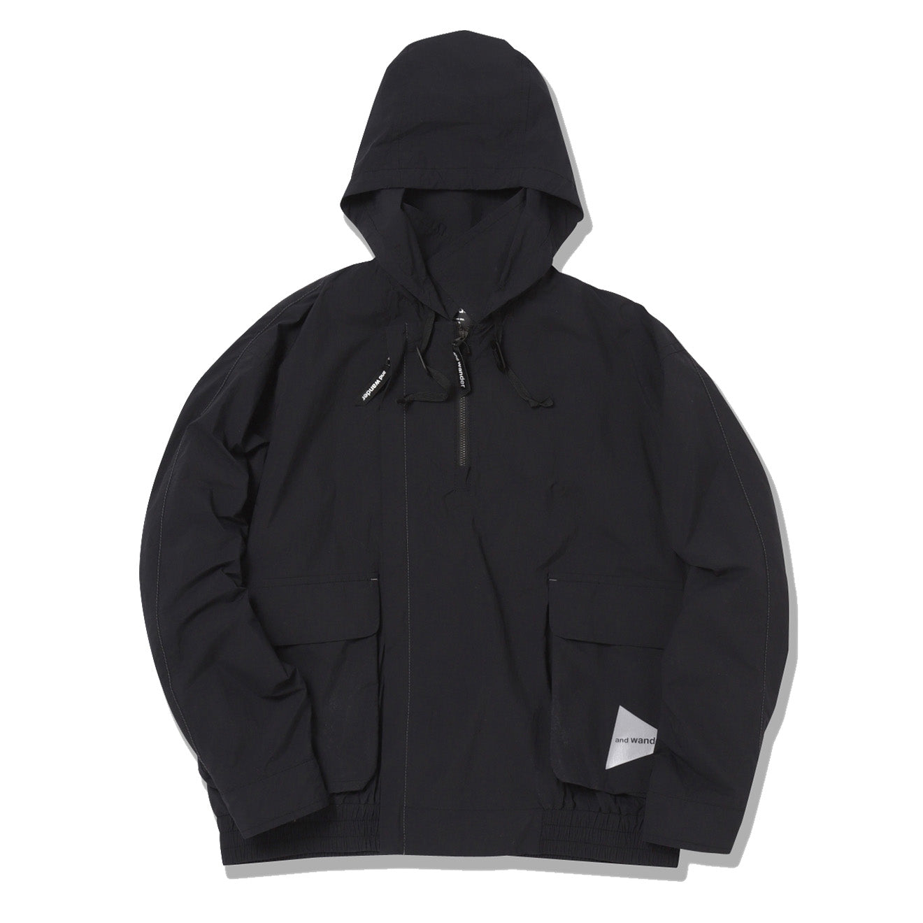 And Wander Water Repellent Light Jacket Black - The Sporting Lodge