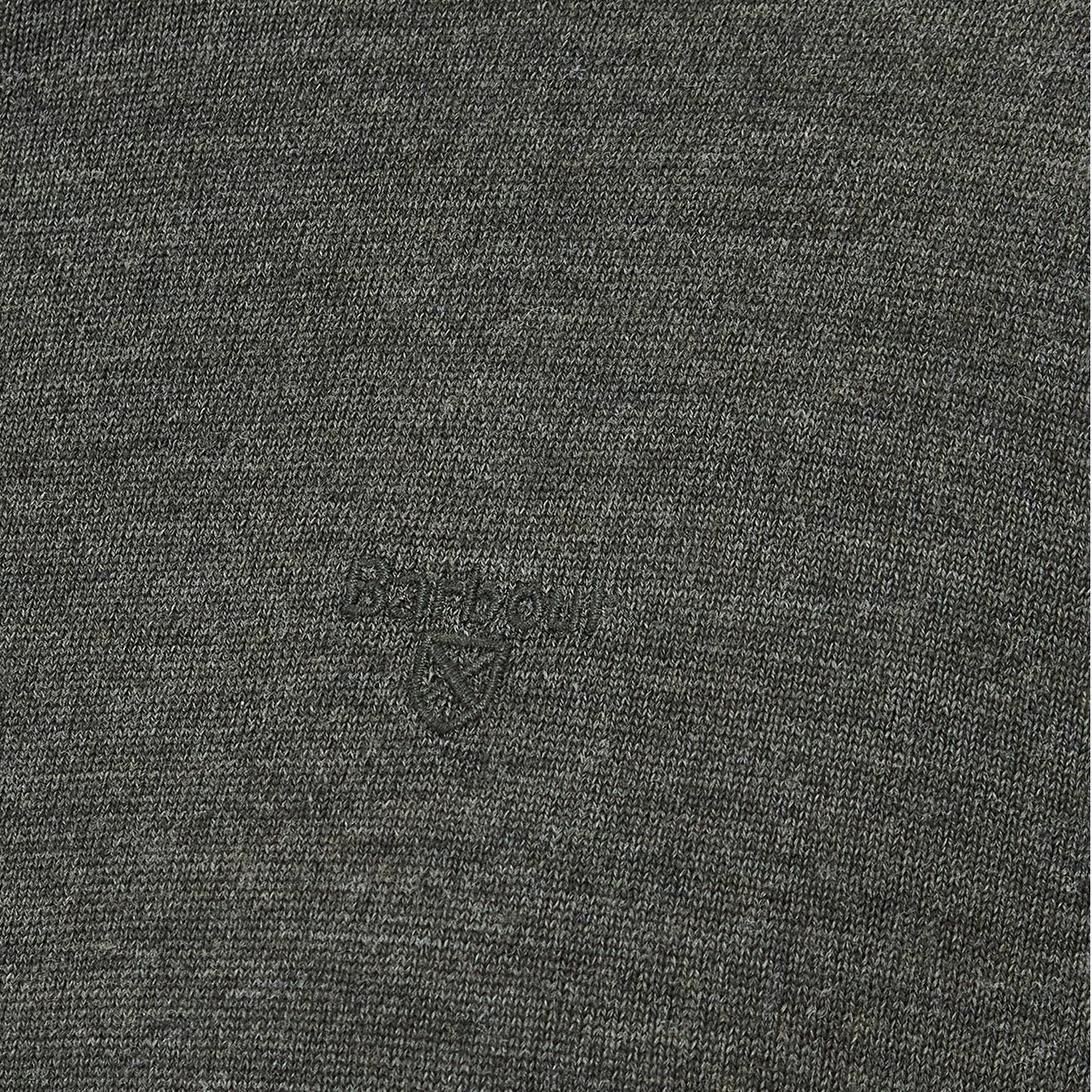 Barbour Loyton Merino Half Zip Olive Marl-4
