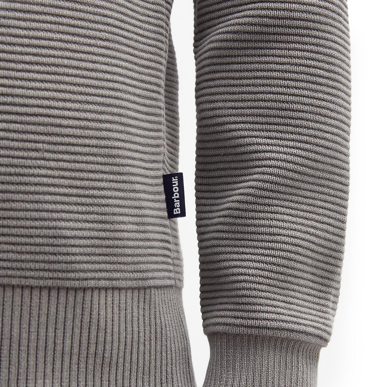 Barbour Cartington Knitted Crew Jumper Agave Green - The Sporting Lodge