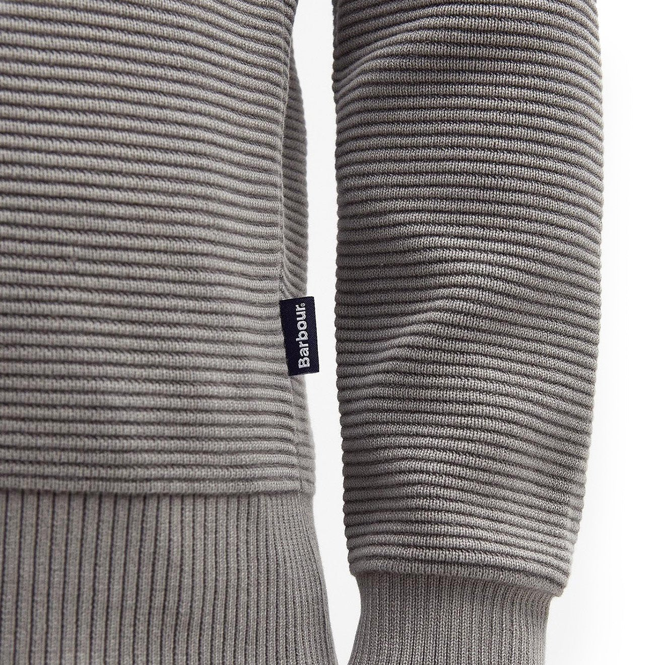 Barbour Cartington Knitted Crew Jumper Agave Green - The Sporting Lodge