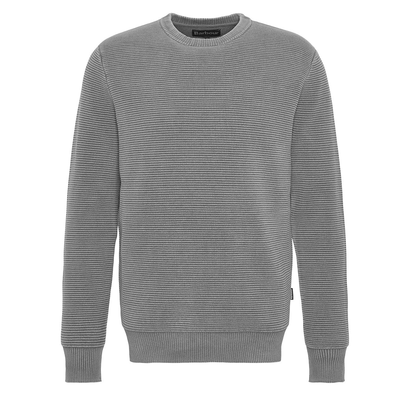 Barbour Cartington Knitted Crew Jumper Agave Green - The Sporting Lodge