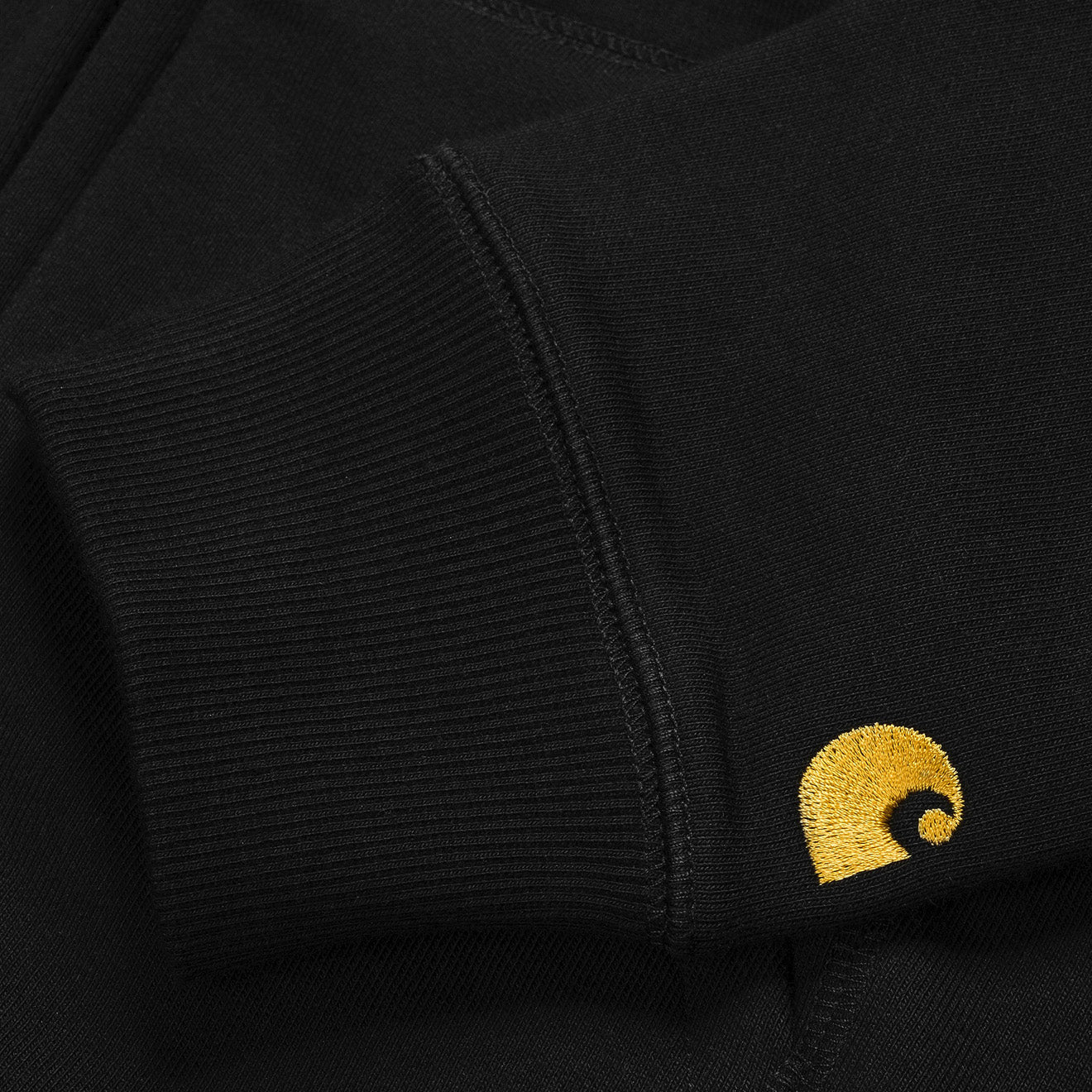 Carhartt WIP Hooded Chase Jacket Black / Gold-4