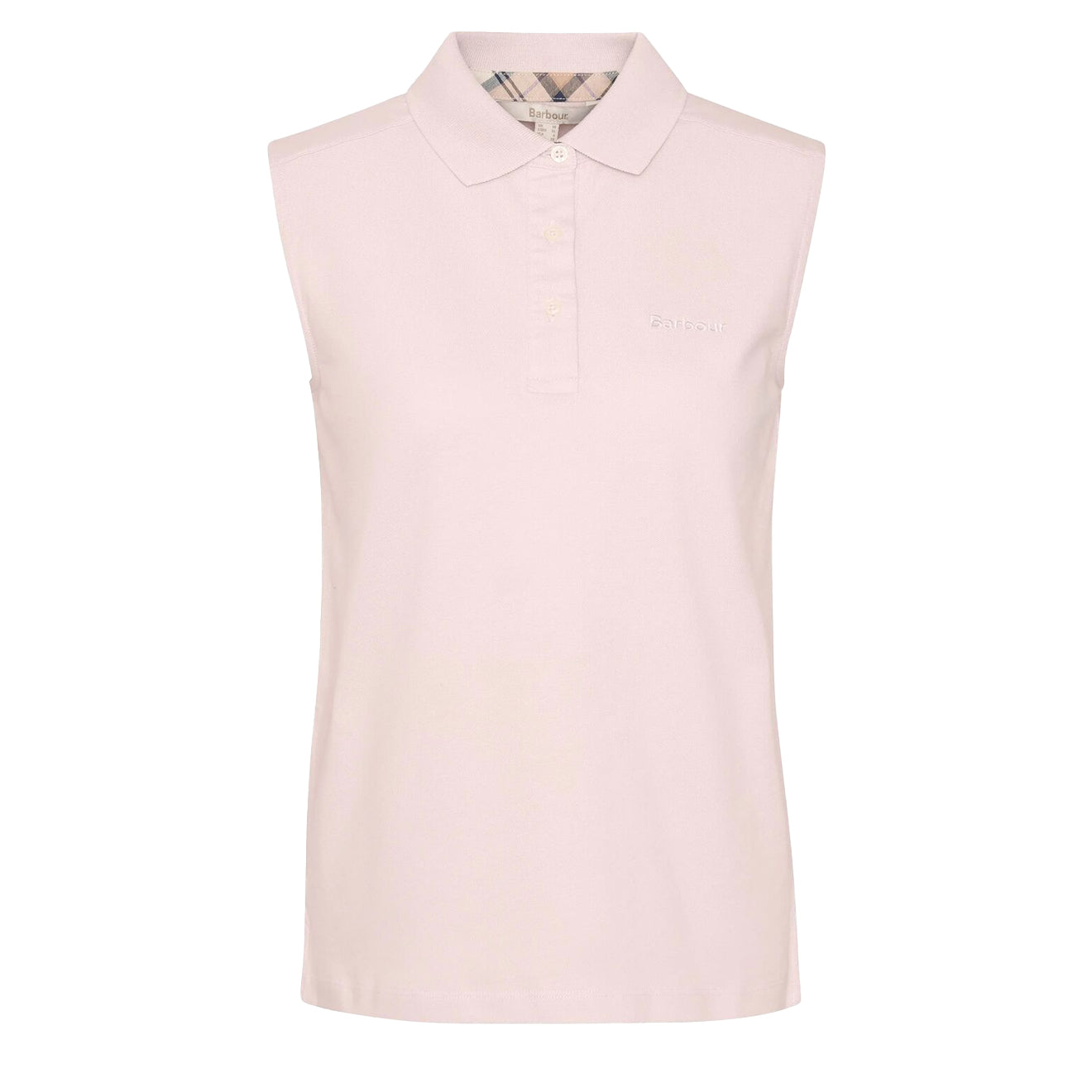 Barbour Womens Bowford Sleeveless Polo Top Primrose Pink - The Sporting Lodge
