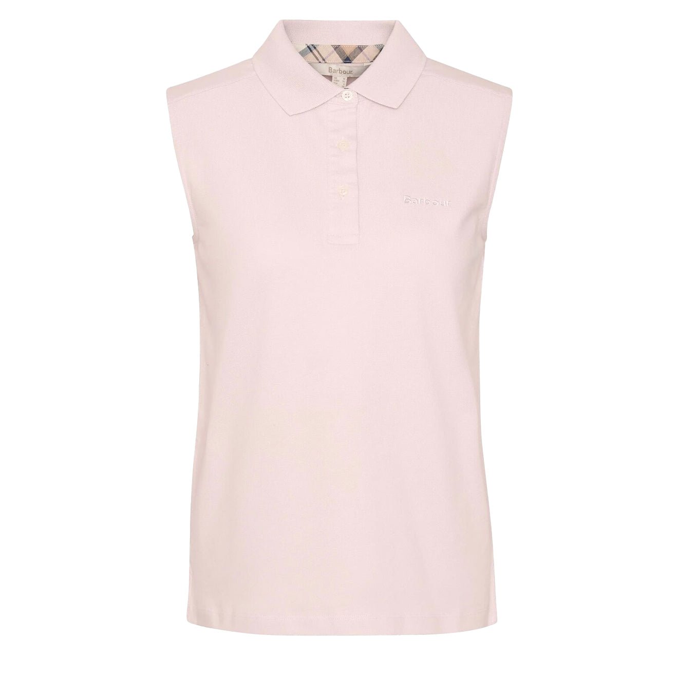 Barbour Womens Bowford Sleeveless Polo Top Primrose Pink - The Sporting Lodge