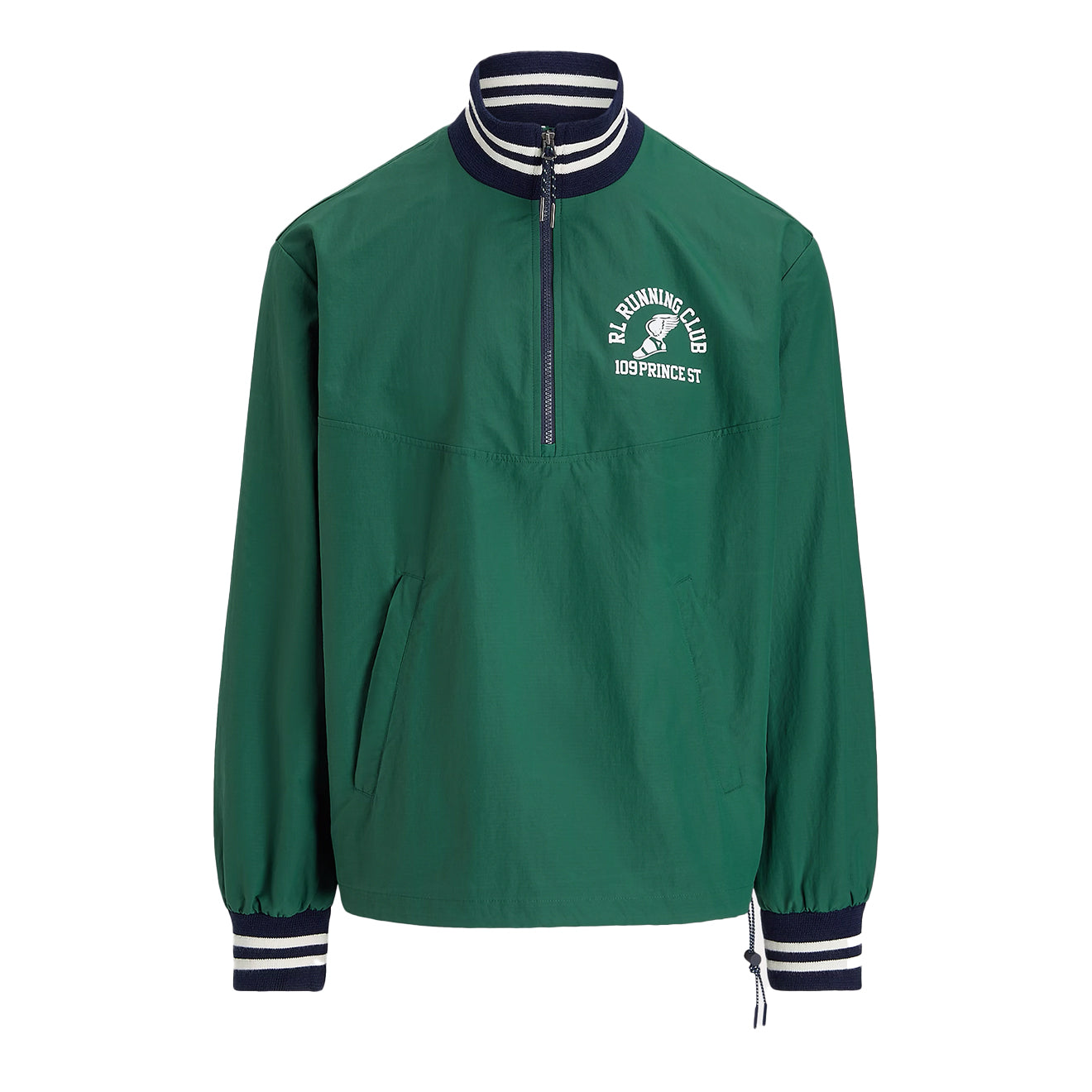 Polo Ralph Lauren Ripstop Quarter-Zip Graphic Jacket Kelly Green - The Sporting Lodge