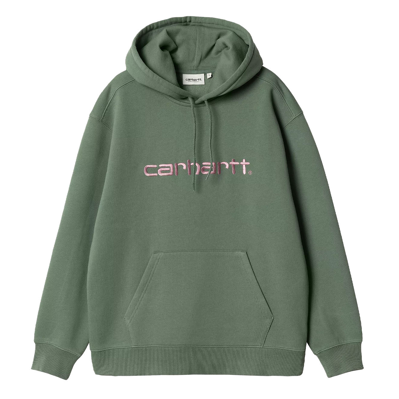 Carhartt WIP Womens Hooded Carhartt Sweatshirt Park / Hortensia - The Sporting Lodge