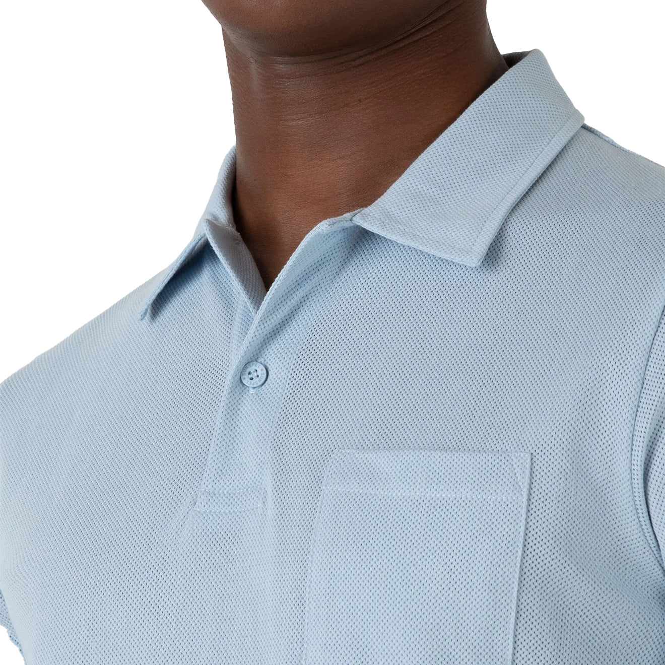 Sunspel Riviera Polo Shirt Blue Mist - The Sporting Lodge