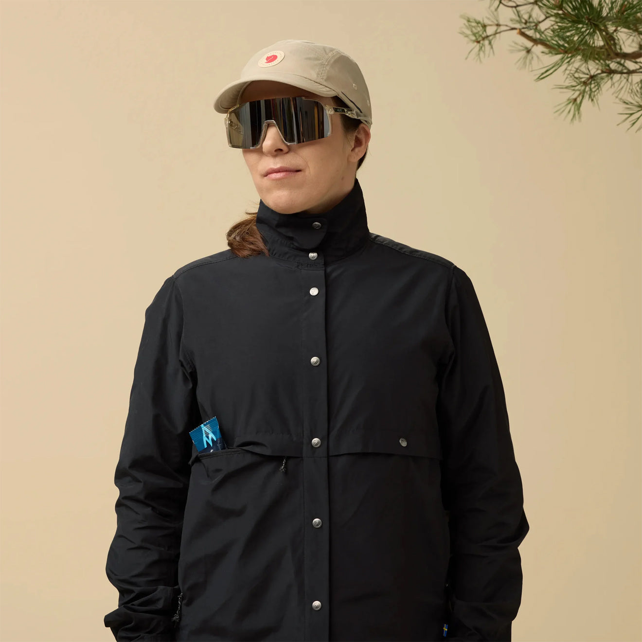 Fjallraven Womens Hoja Rider's Wind Jacket Black - The Sporting Lodge