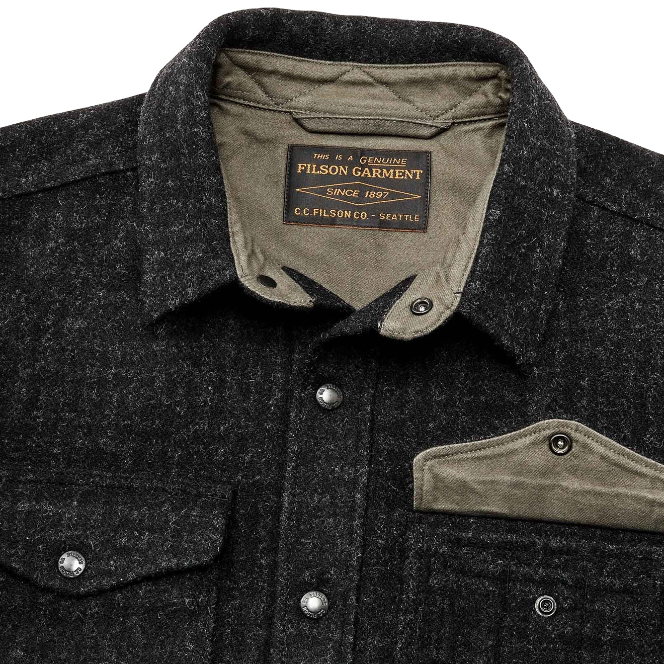 Filson Mackinaw Jac Shirt Black Marl Heather - The Sporting Lodge