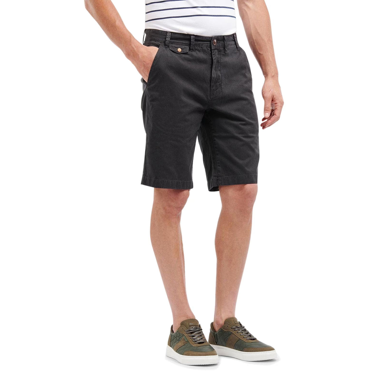 Barbour Neuston Twill Shorts Navy - The Sporting Lodge
