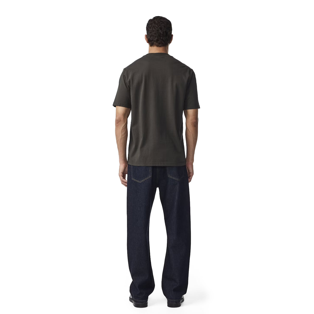 NN07 Adam Casual Logo Pima T-shirt Dark Army