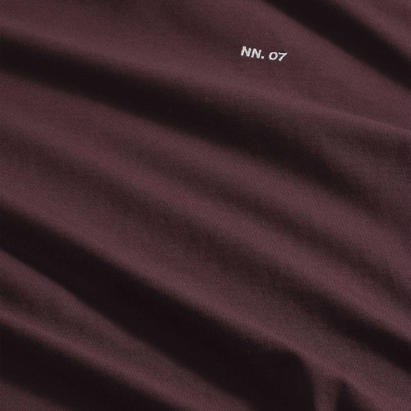 NN07 Adam Casual Logo Pima T-shirt Wine Red