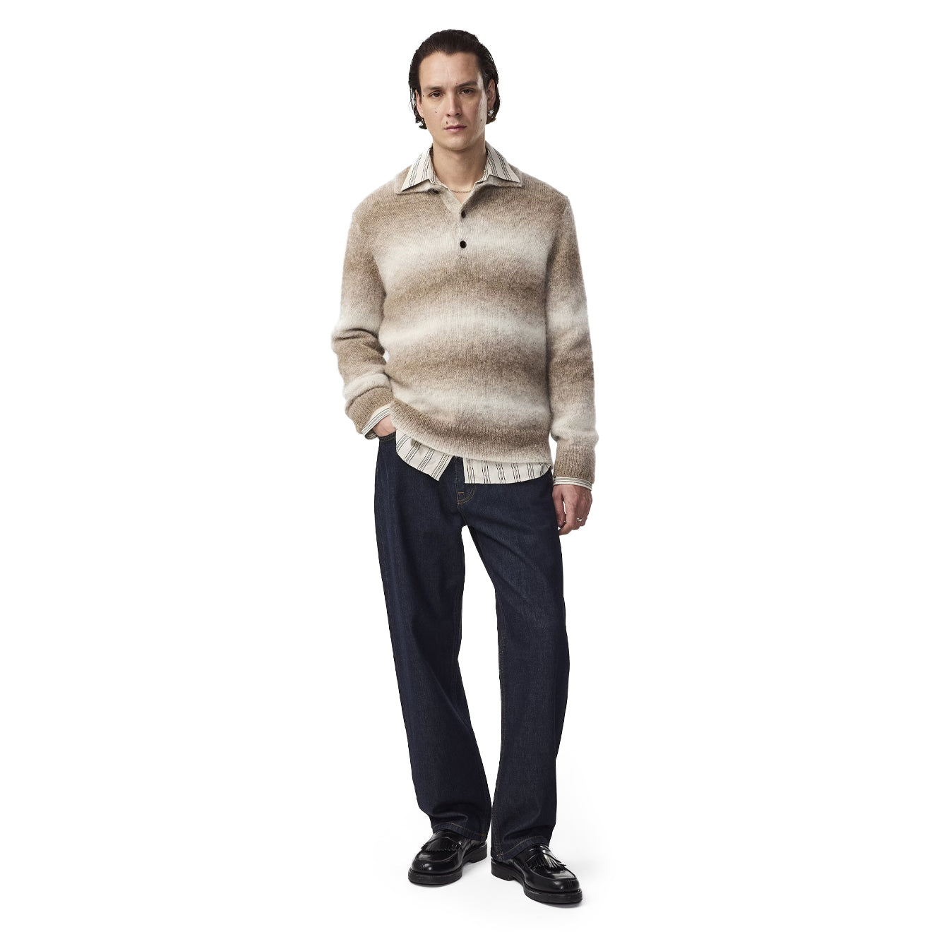 NN07 Alfie Polo Alpaca Blend Knit Light Camel - The Sporting Lodge