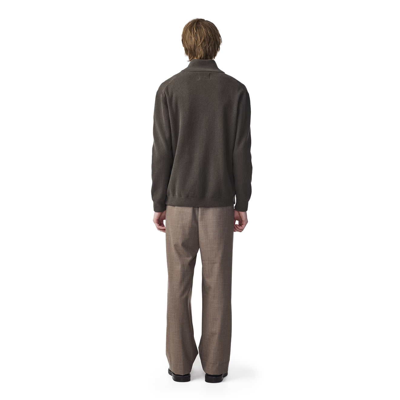 NN07 Danny Full Zip Knit Dark Army - The Sporting Lodge