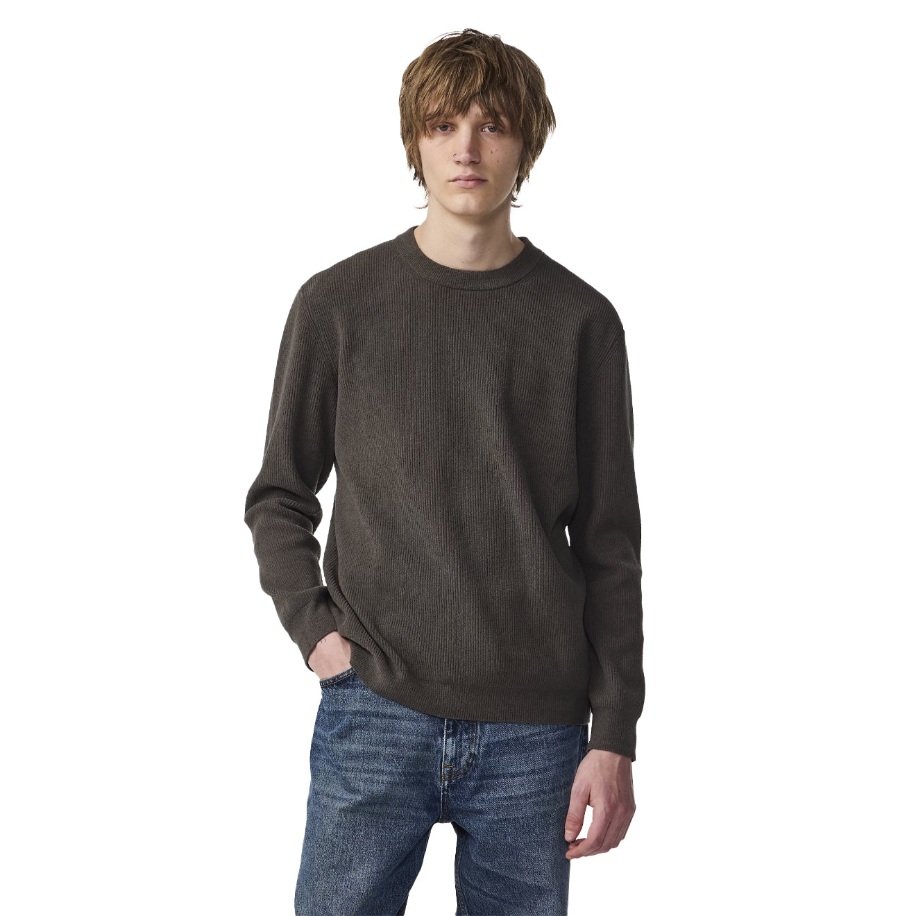 NN07 Danny Lightweight Knit Dark Army - The Sporting Lodge