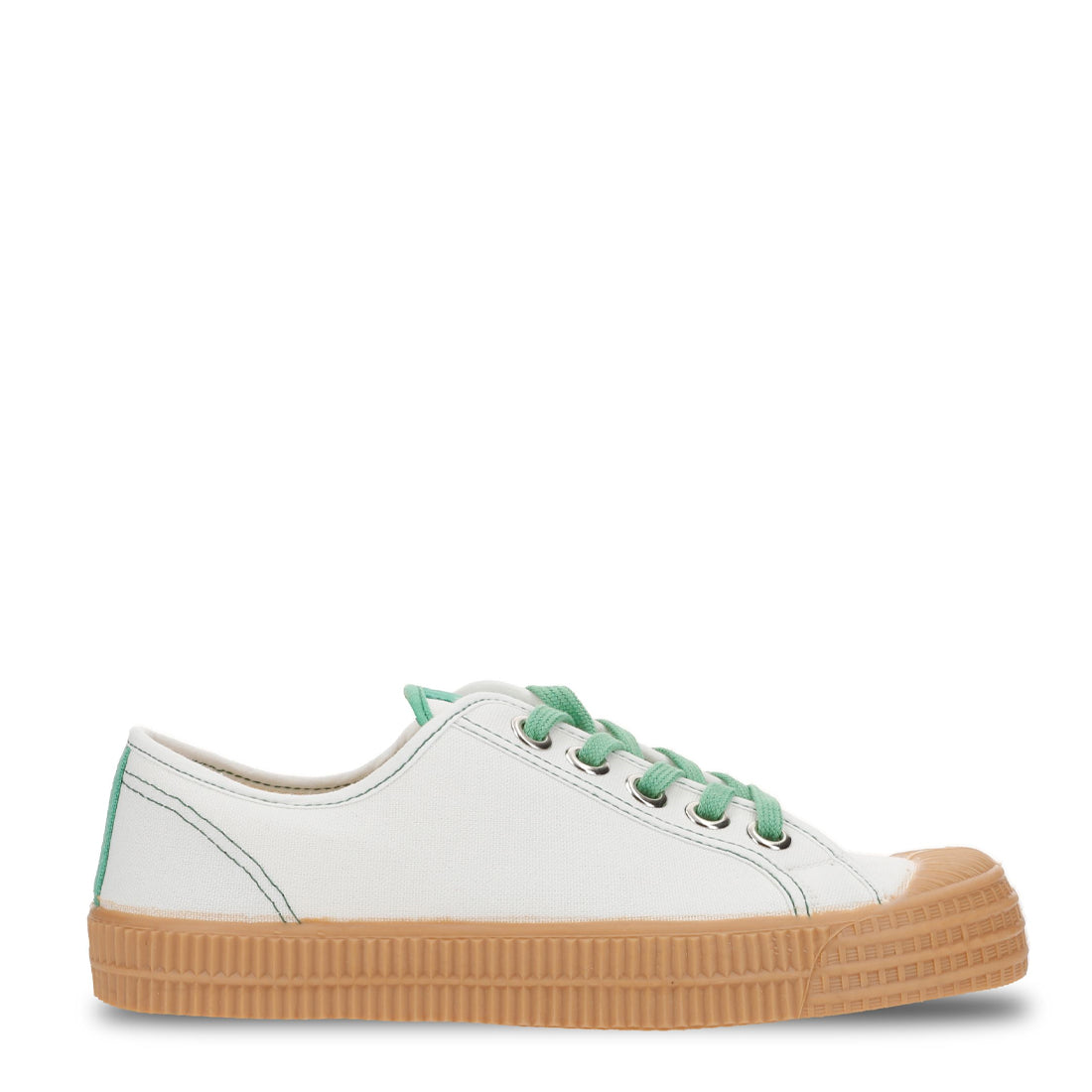 Novesta Star Master Contrast Stitch Trainer White Green Transparent - The Sporting Lodge