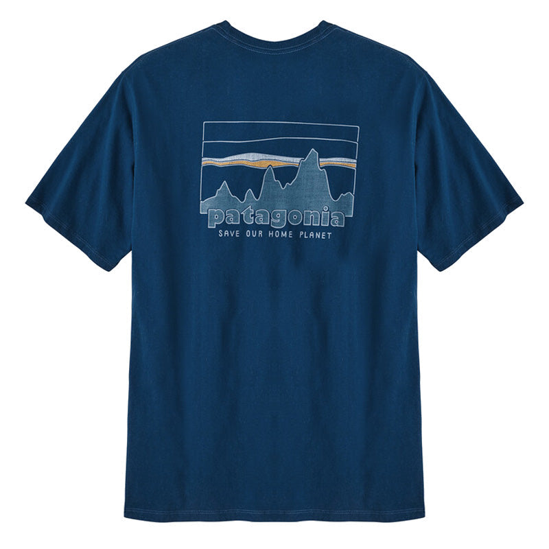 Patagonia 73 Skyline Organic T-Shirt Lagom Blue-2