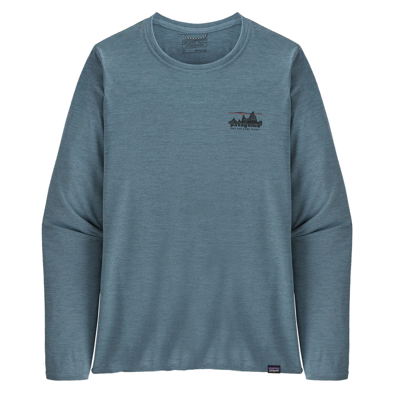 Patagonia Womens L/S Cap Cool Daily Graphic Shirt 73 Skyline / Light Plume Grey X-Dye - The Sporting Lodge