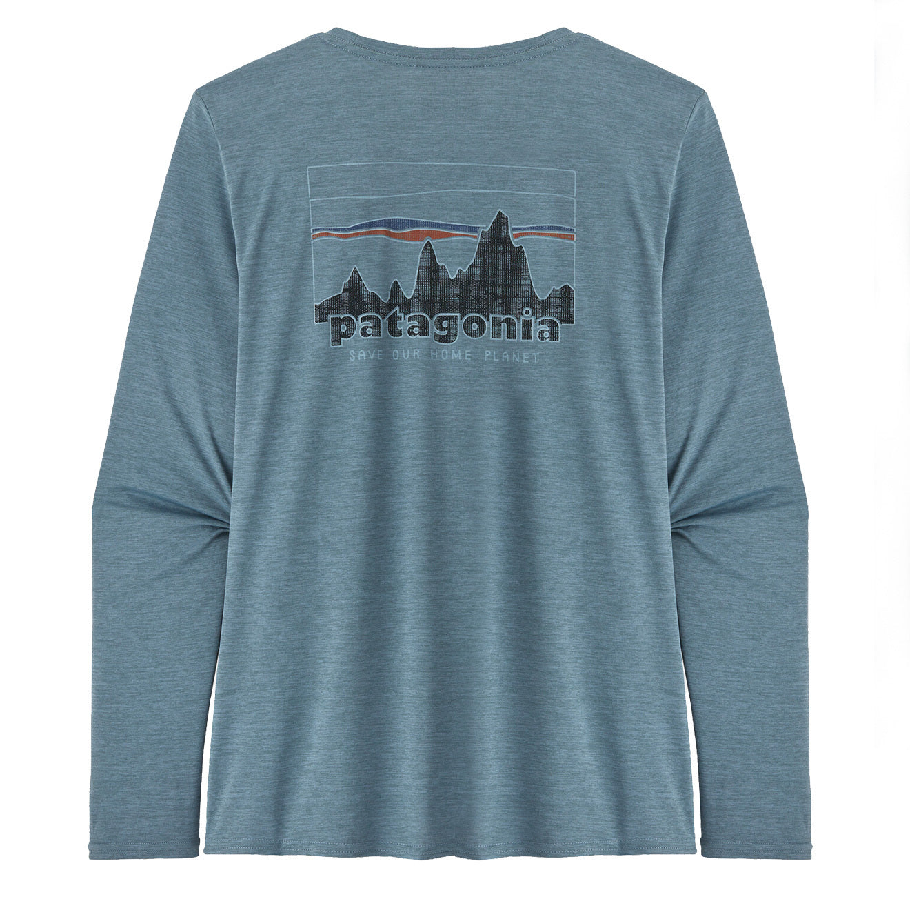 Patagonia Womens L/S Cap Cool Daily Graphic Shirt 73 Skyline / Light Plume Grey X-Dye - The Sporting Lodge