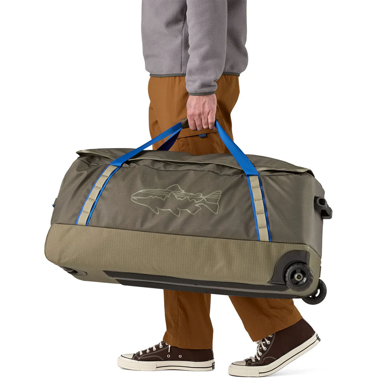 Patagonia Black Hole Wheeled Duffel 100L Basin Green - The Sporting Lodge