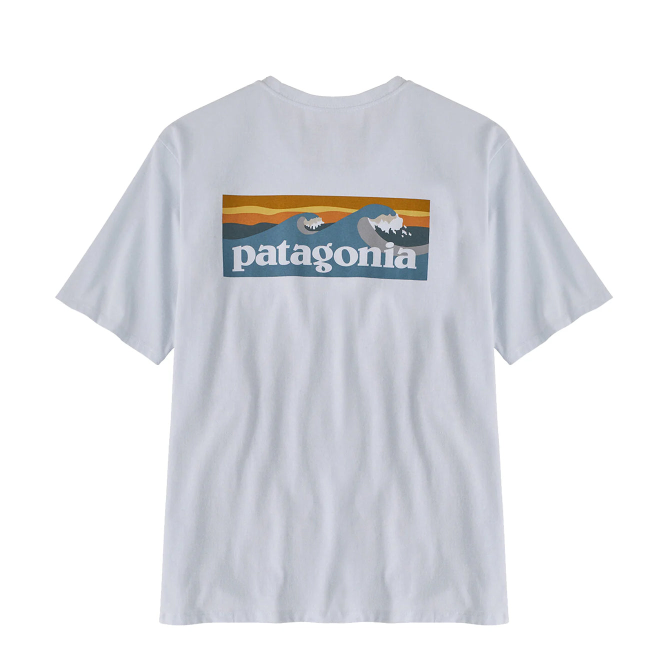 Patagonia Boardshort Logo Pocket Responsibili-Tee White - The Sporting Lodge