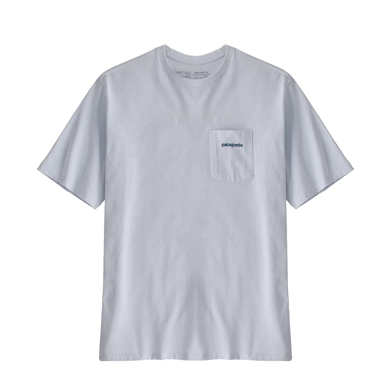 Patagonia Boardshort Logo Pocket Responsibili-Tee White - The Sporting Lodge