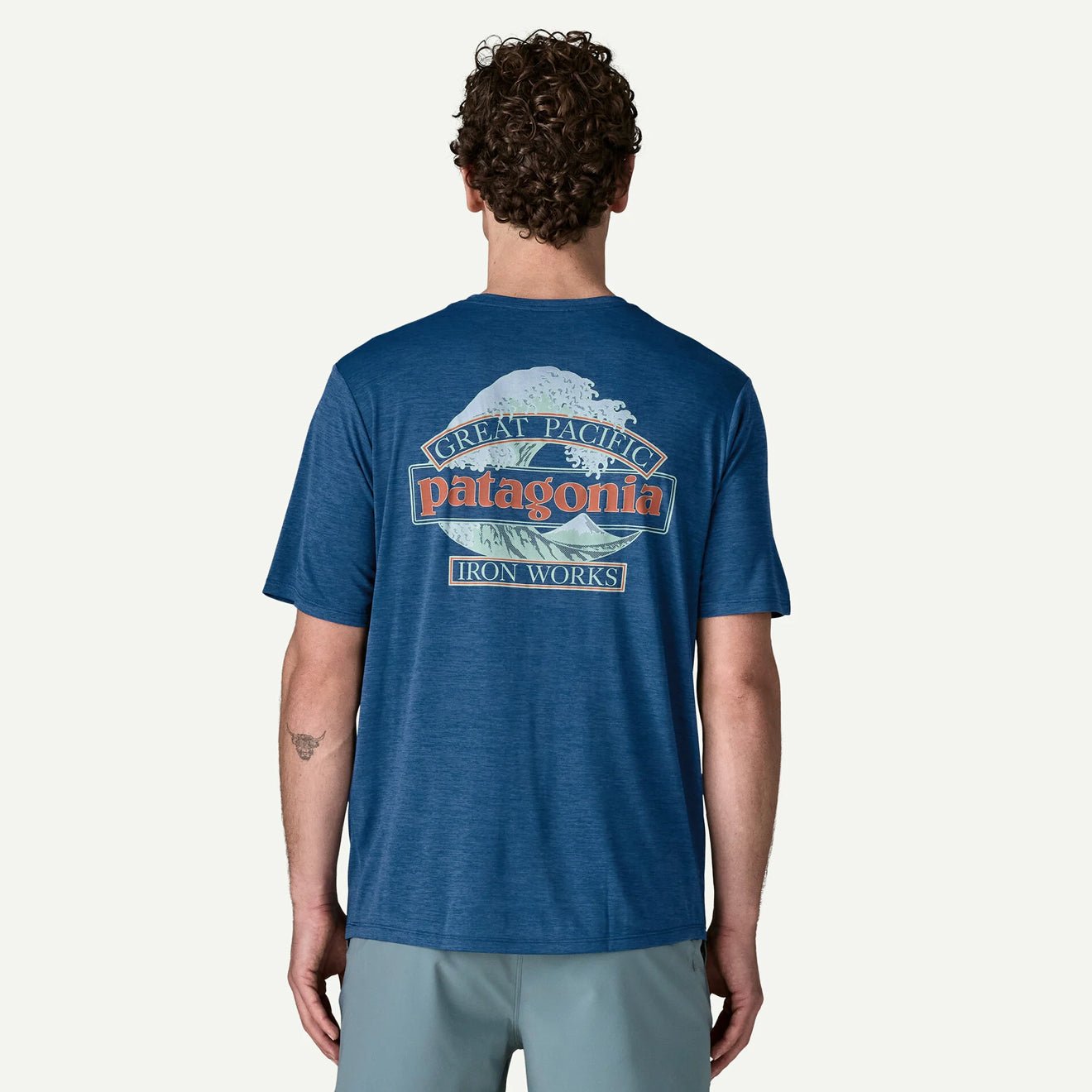 Patagonia Cap Cool Daily Shirt Great Waves Clement Blue Light Clement Blue X - Dye