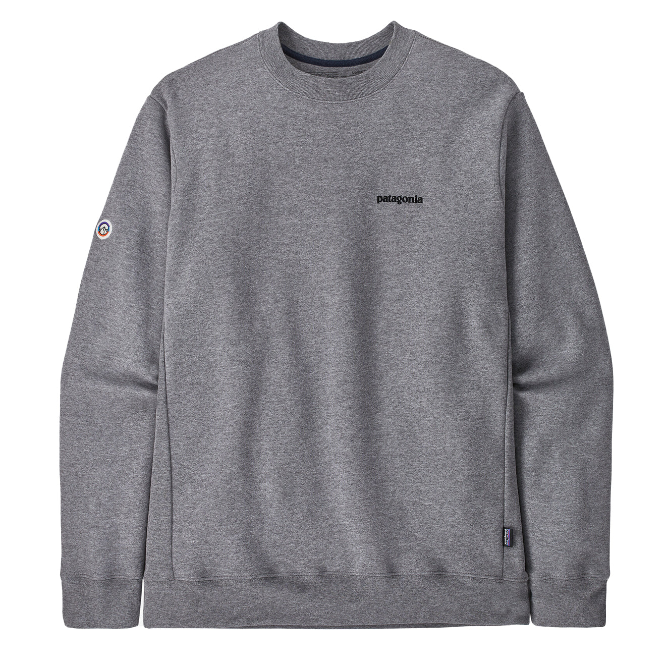 Patagonia Fitz Roy Icon Uprisal Crew Sweatshirt Gravel Heather - The Sporting Lodge