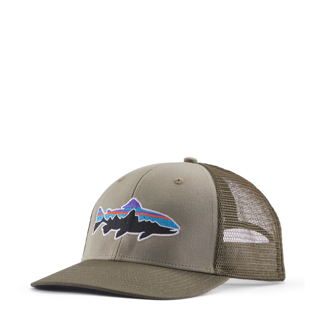 Patagonia Fitz Roy Trout Trucker Hat River Rock Green - The Sporting Lodge