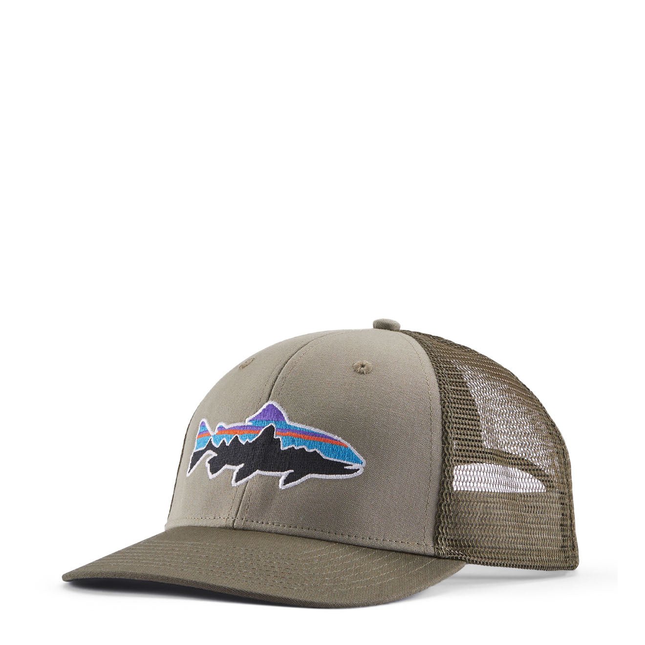 Patagonia Fitz Roy Trout Trucker Hat River Rock Green - The Sporting Lodge