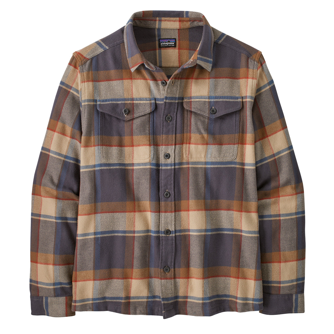 Patagonia Fjord Flannel Shirt Sunrise Ridge / Forge Grey - The Sporting Lodge
