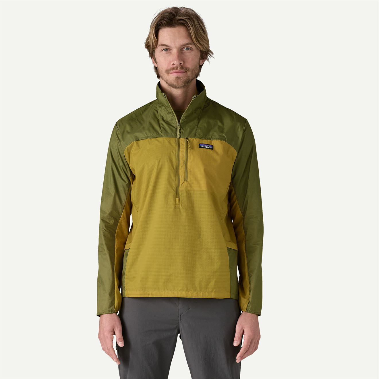 Patagonia Houdini Stash 1/2 Zip Pullover Bundle Green / Graze Green - The Sporting Lodge