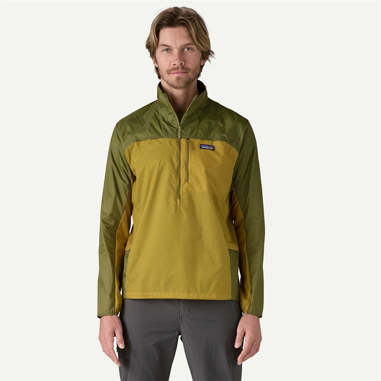 Patagonia Houdini Stash 1/2 Zip Pullover Bundle Green / Graze Green - The Sporting Lodge