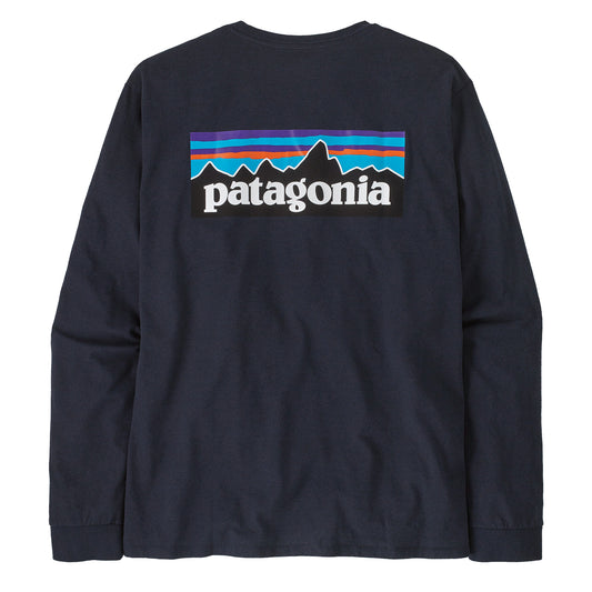 Patagonia L/S P-6 Logo Responsibili-Tee New Navy - The Sporting Lodge